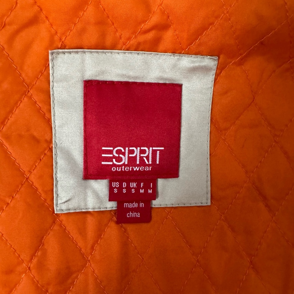 Esprit Cream Puffer Jacket with Faux Fur Hood - Picture 3 of 7